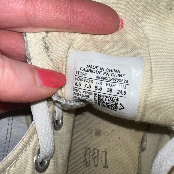 White leather High-Top Sneakers converse - Picture 7 of 7